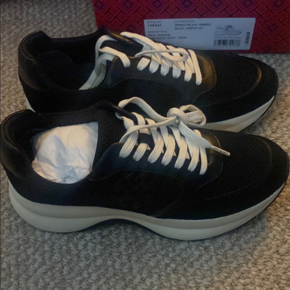 Tory Burch Black Kira Trainer